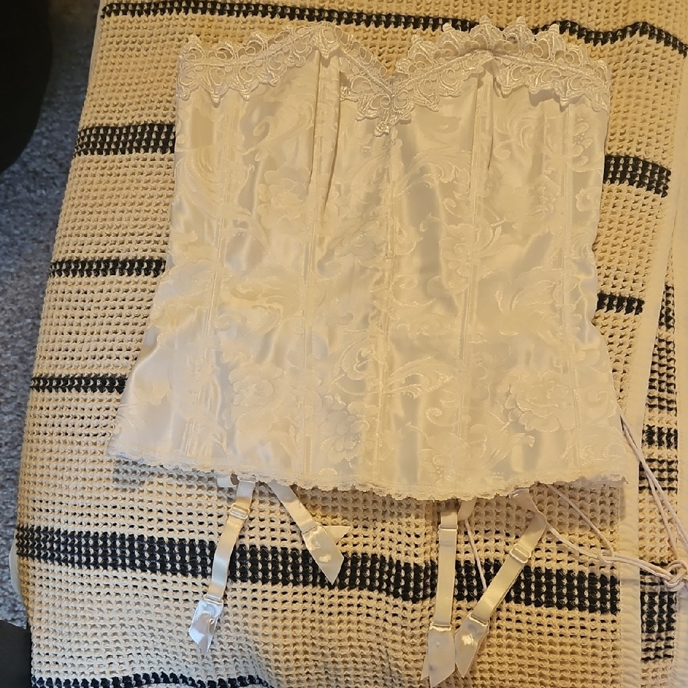 Vintage Frederick's of Hollywood Strapless Corset with appliqué